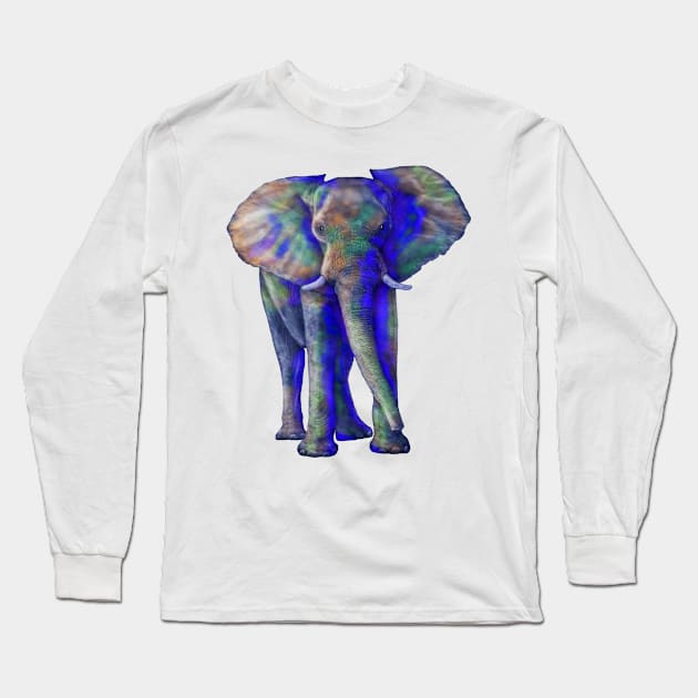 Save The Elephants Art Animal Lover Long Sleeve T-Shirt by macdonaldcreativestudios